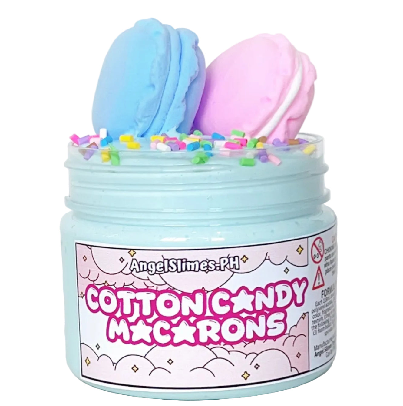Cotton Candy Macarons Slime Toy